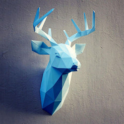 DIY Deer Head - Μπλε