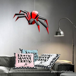 DIY/do it yourself spider - Μαύρο και κόκκινο